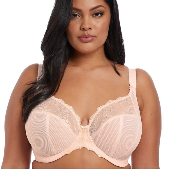 Elomi EL4382 Charley Stretch Lace Underwire Plunge Bra baby pink - Picture 1 of 16